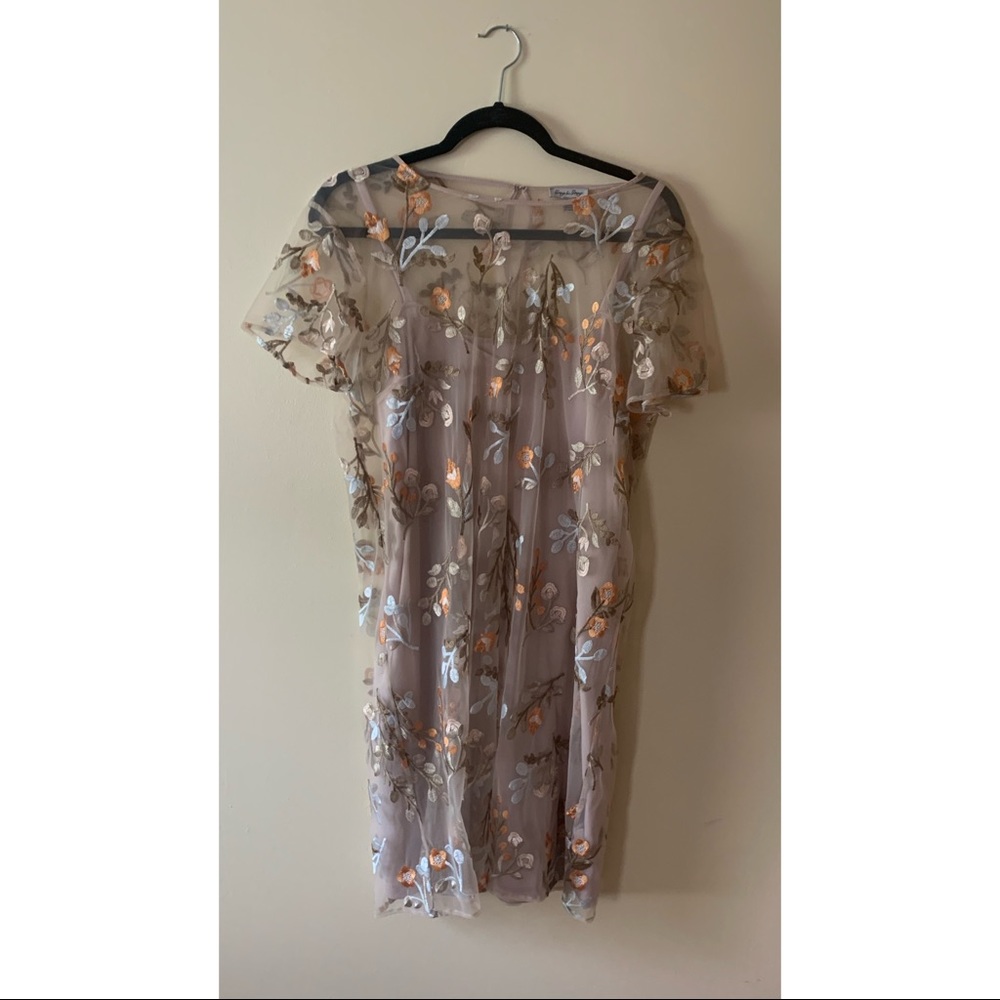 Grey & Gray Embroidered dress